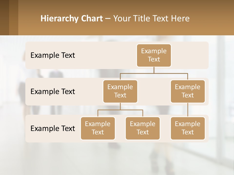 A Group Of People Walking Down A Hallway PowerPoint Template