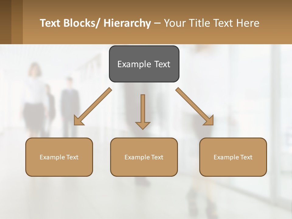 A Group Of People Walking Down A Hallway PowerPoint Template