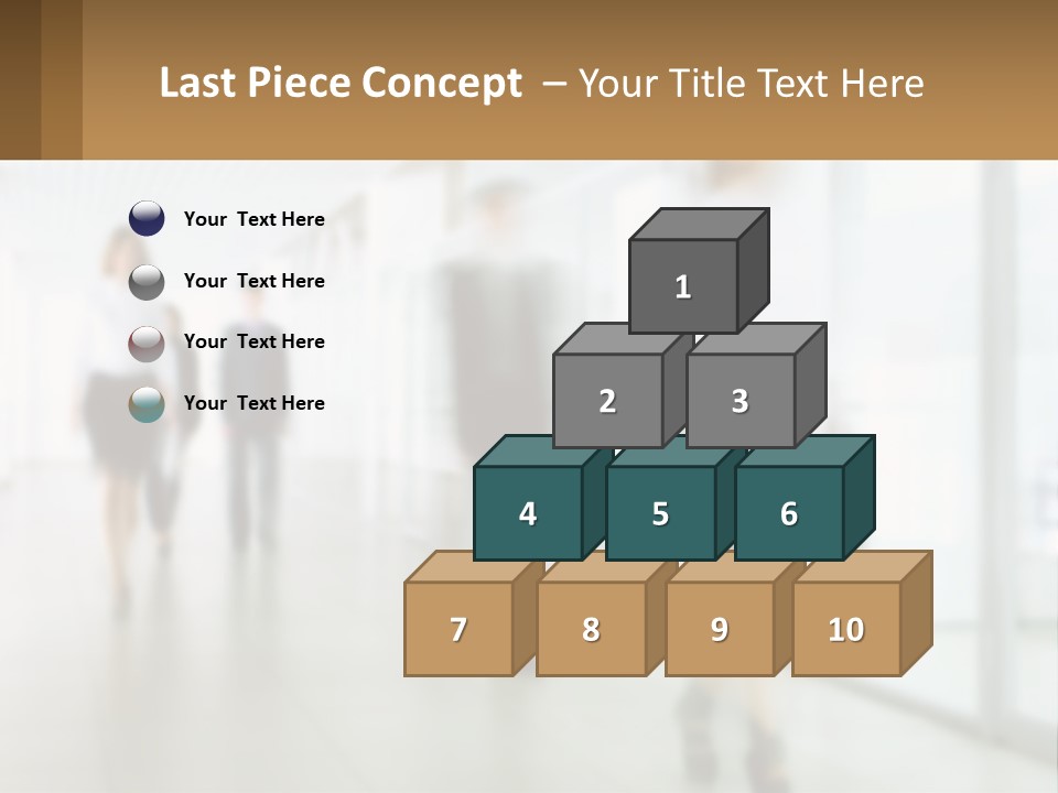 A Group Of People Walking Down A Hallway PowerPoint Template