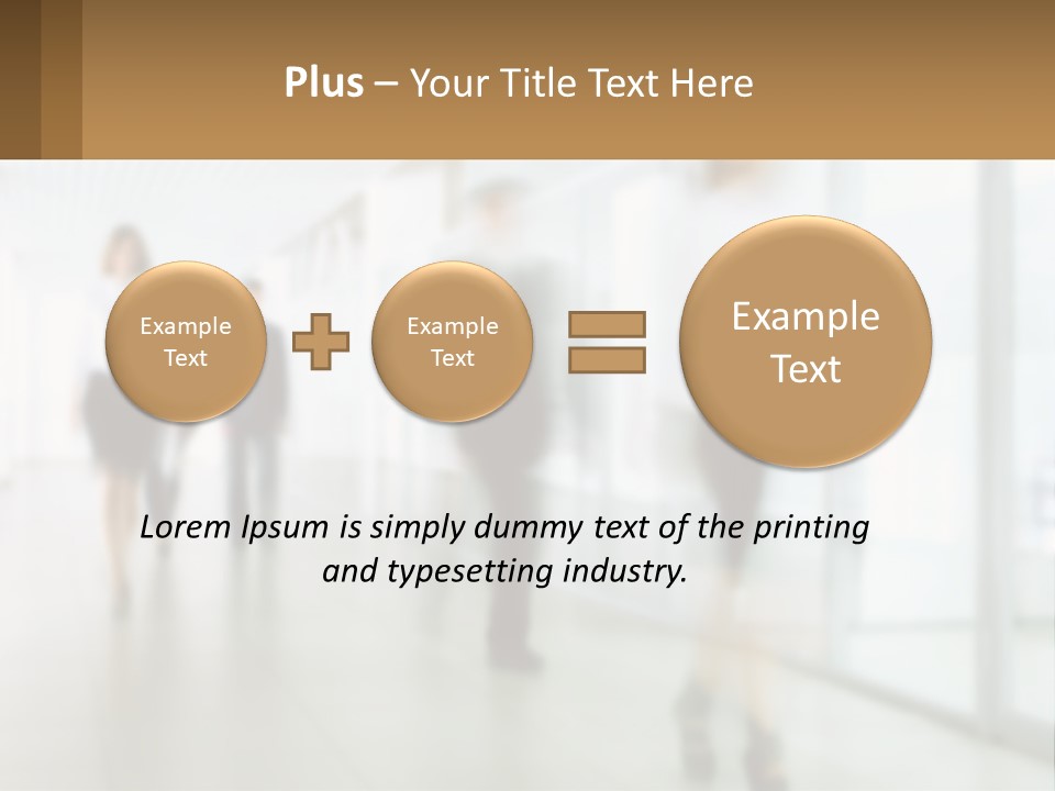 A Group Of People Walking Down A Hallway PowerPoint Template