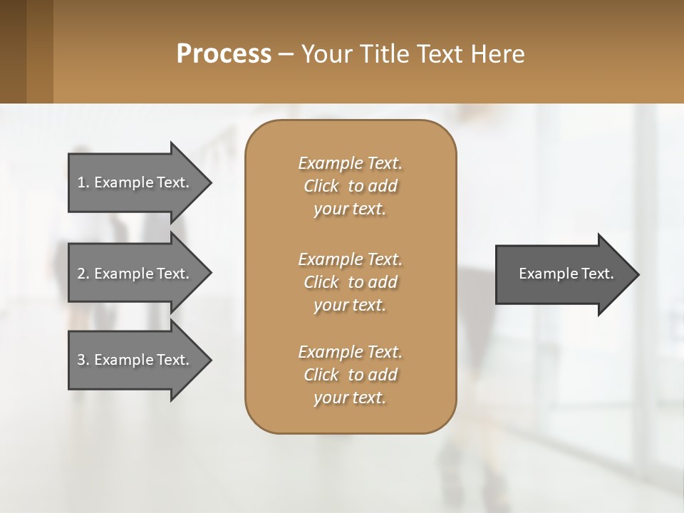 A Group Of People Walking Down A Hallway PowerPoint Template