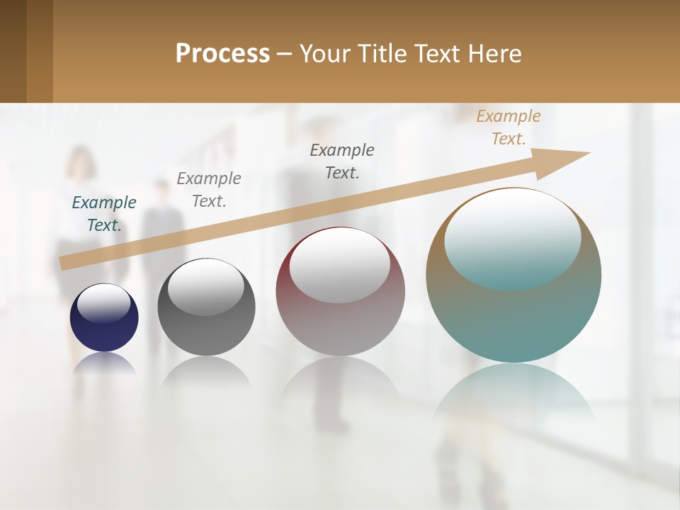 A Group Of People Walking Down A Hallway PowerPoint Template