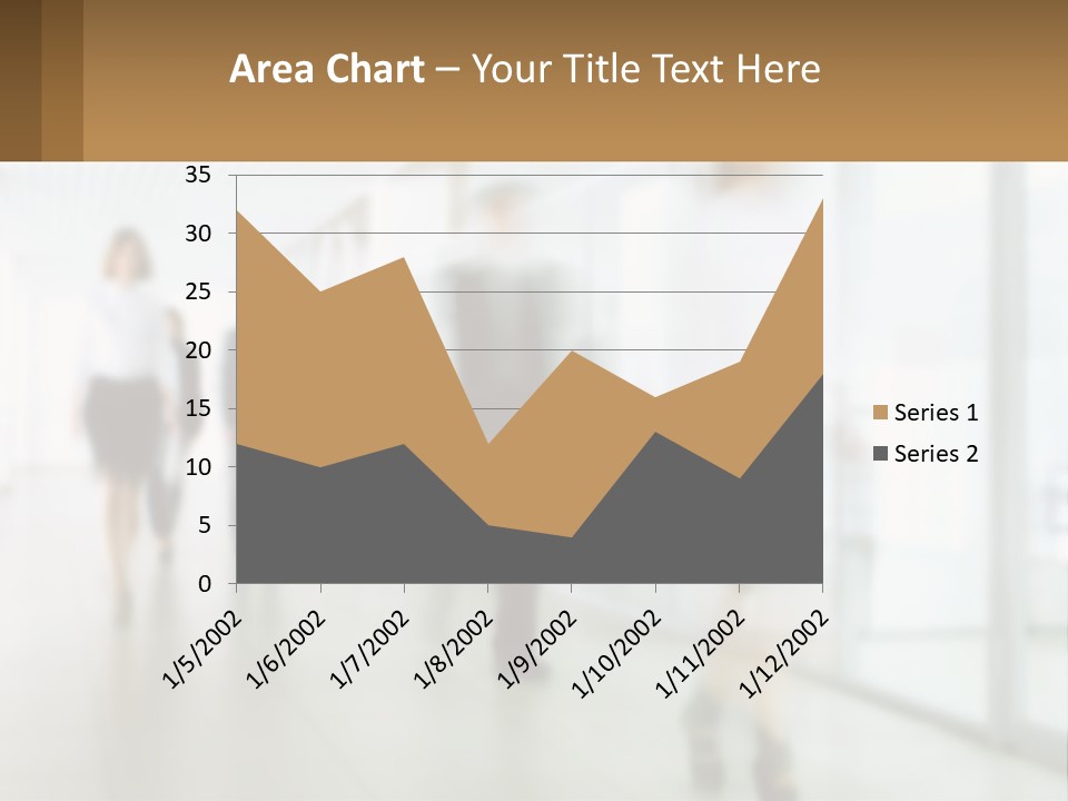 A Group Of People Walking Down A Hallway PowerPoint Template