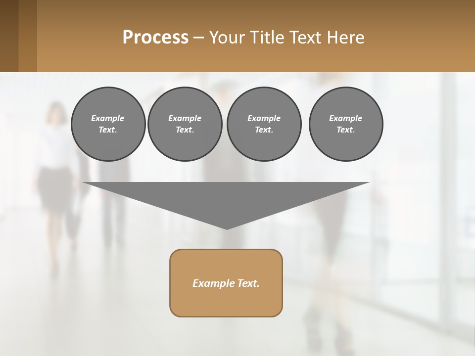 A Group Of People Walking Down A Hallway PowerPoint Template