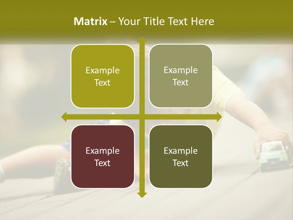 A Young Boy Playing With A Toy Truck PowerPoint Template