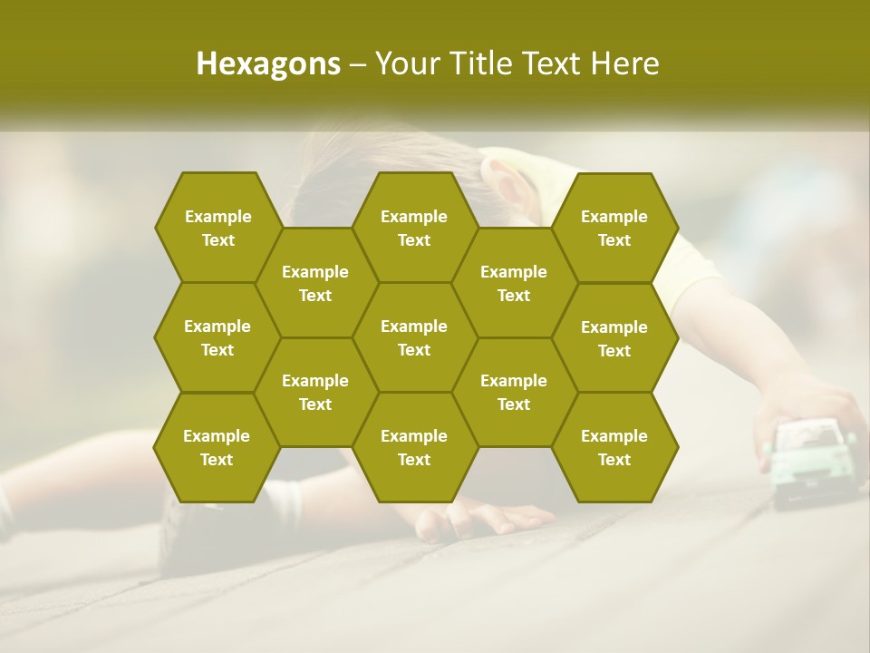 A Young Boy Playing With A Toy Truck PowerPoint Template