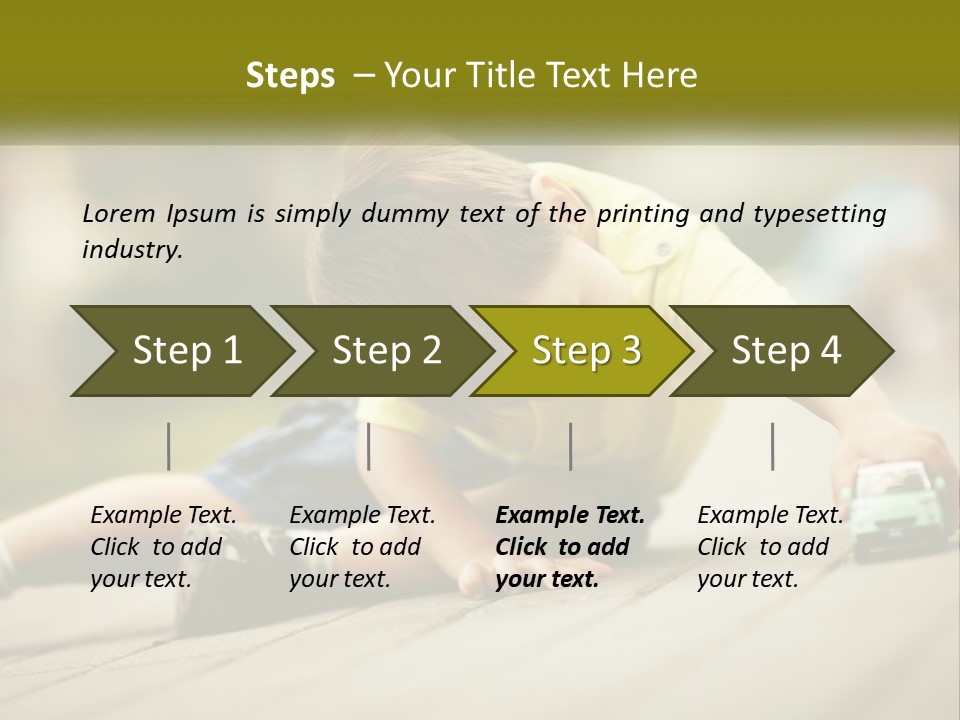 A Young Boy Playing With A Toy Truck PowerPoint Template