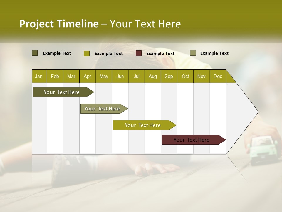 A Young Boy Playing With A Toy Truck PowerPoint Template