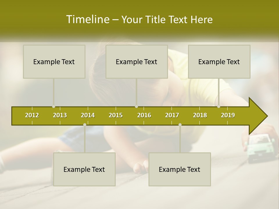 A Young Boy Playing With A Toy Truck PowerPoint Template