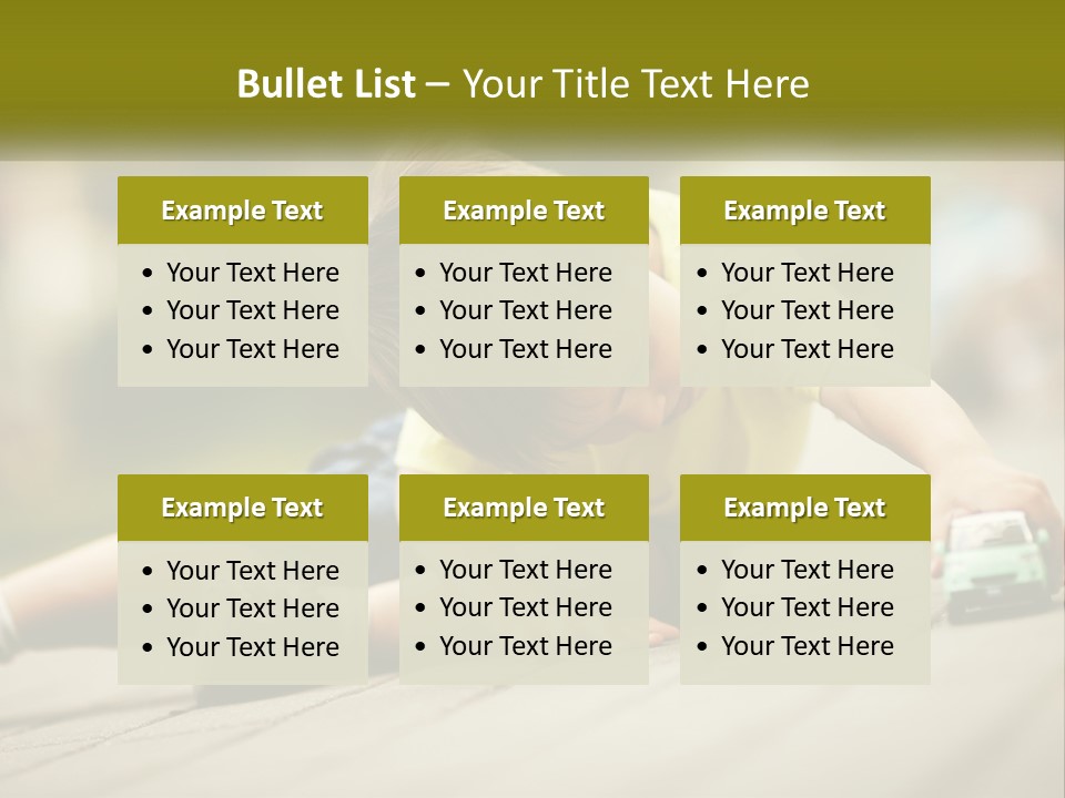 A Young Boy Playing With A Toy Truck PowerPoint Template