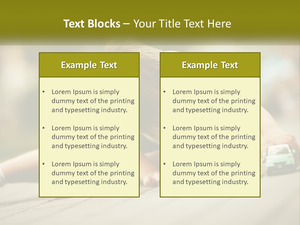 A Young Boy Playing With A Toy Truck PowerPoint Template