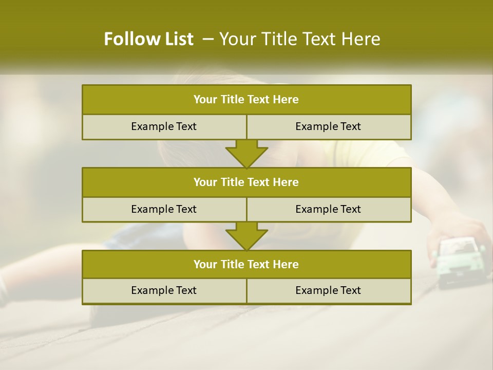 A Young Boy Playing With A Toy Truck PowerPoint Template