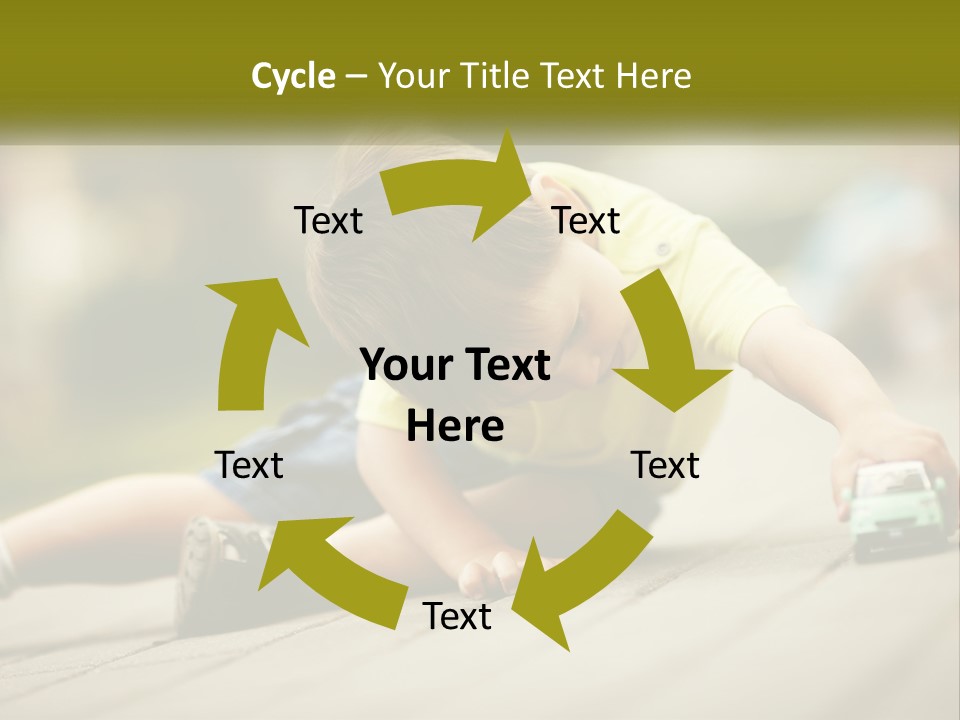 A Young Boy Playing With A Toy Truck PowerPoint Template