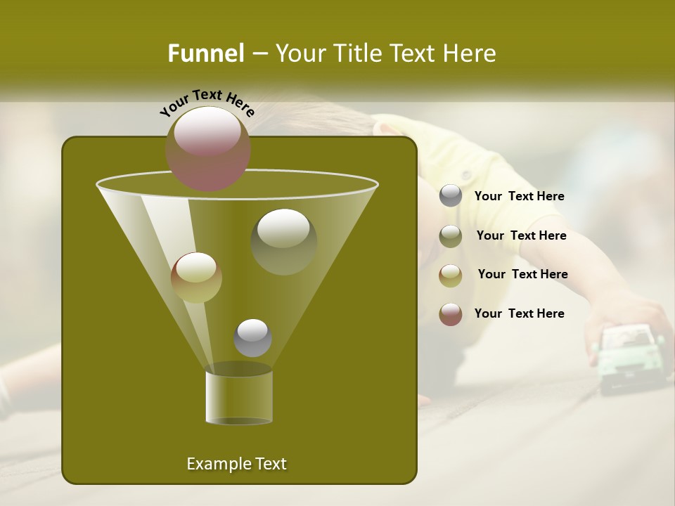 A Young Boy Playing With A Toy Truck PowerPoint Template