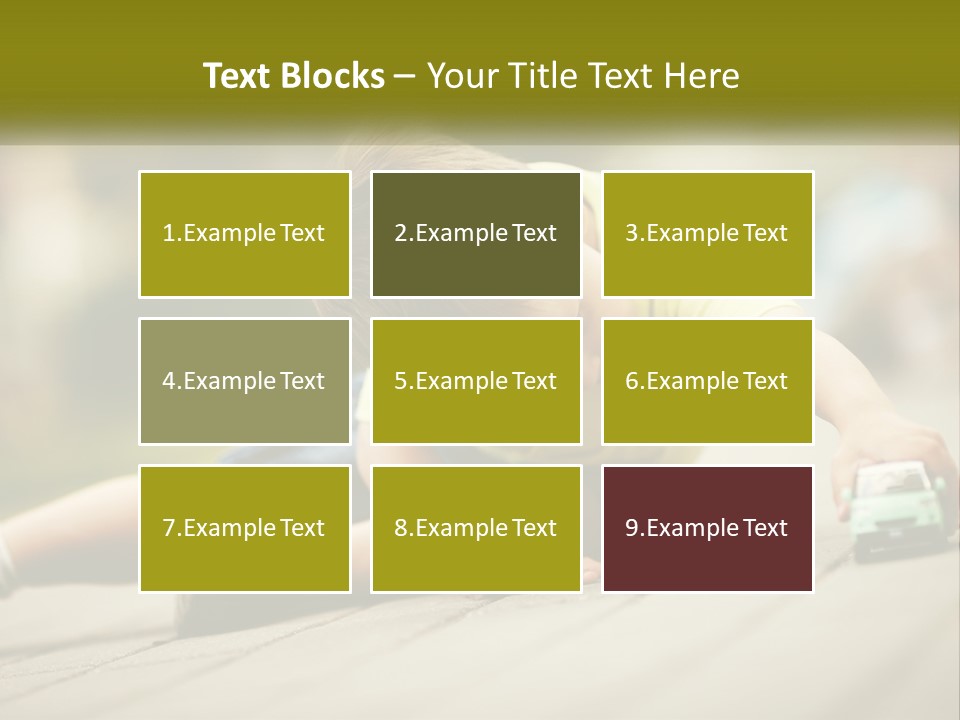 A Young Boy Playing With A Toy Truck PowerPoint Template