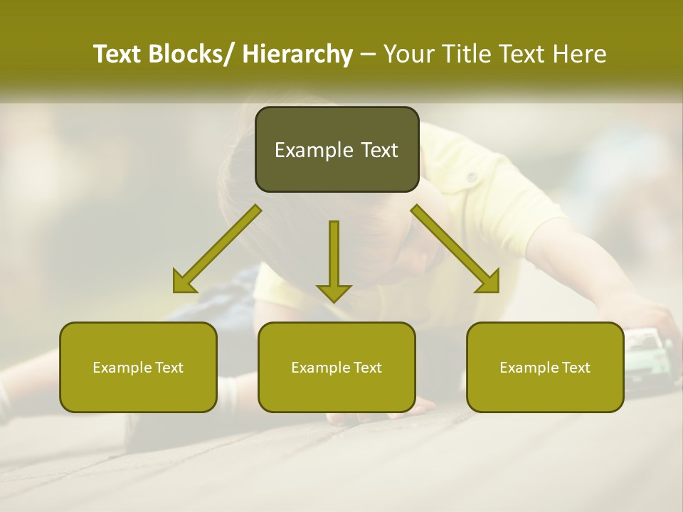 A Young Boy Playing With A Toy Truck PowerPoint Template