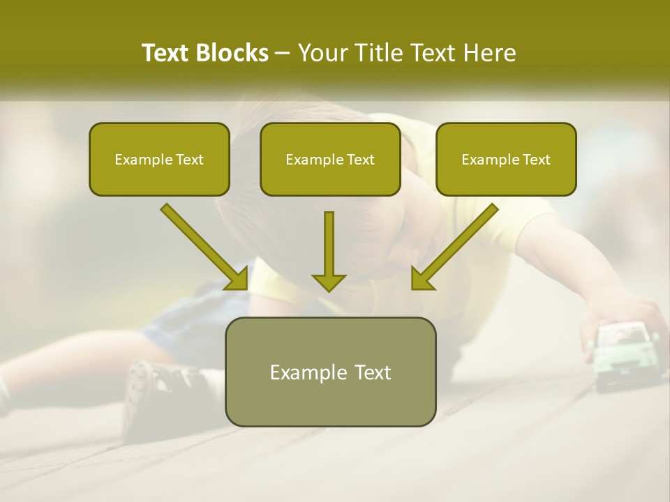 A Young Boy Playing With A Toy Truck PowerPoint Template