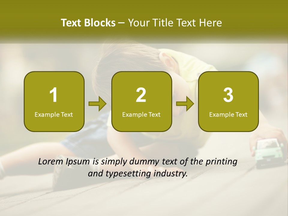 A Young Boy Playing With A Toy Truck PowerPoint Template