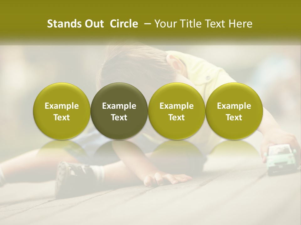 A Young Boy Playing With A Toy Truck PowerPoint Template