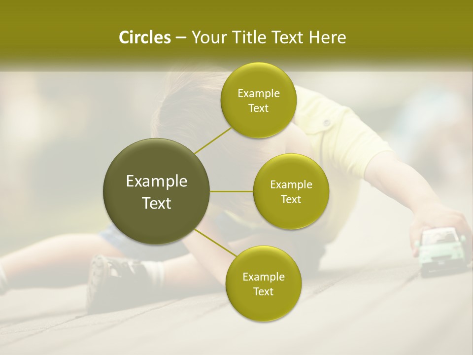 A Young Boy Playing With A Toy Truck PowerPoint Template