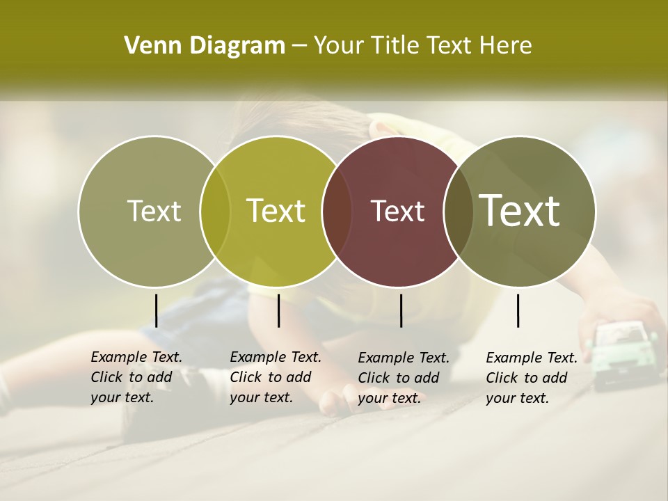 A Young Boy Playing With A Toy Truck PowerPoint Template