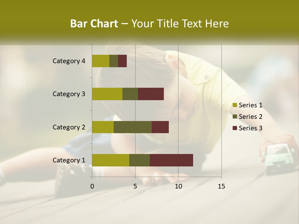 A Young Boy Playing With A Toy Truck PowerPoint Template