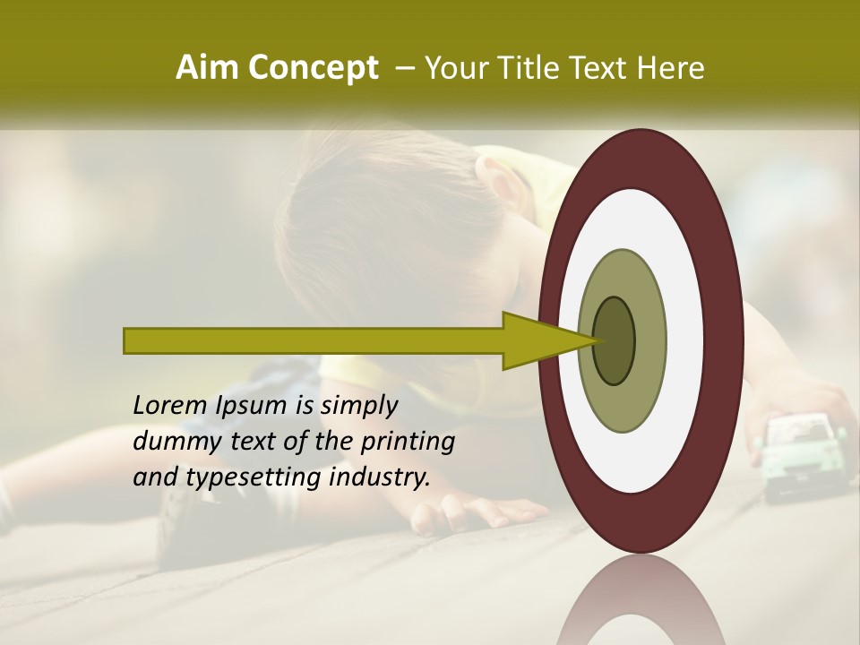 A Young Boy Playing With A Toy Truck PowerPoint Template