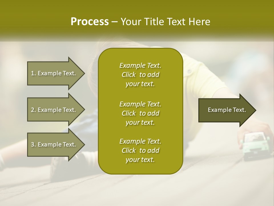 A Young Boy Playing With A Toy Truck PowerPoint Template
