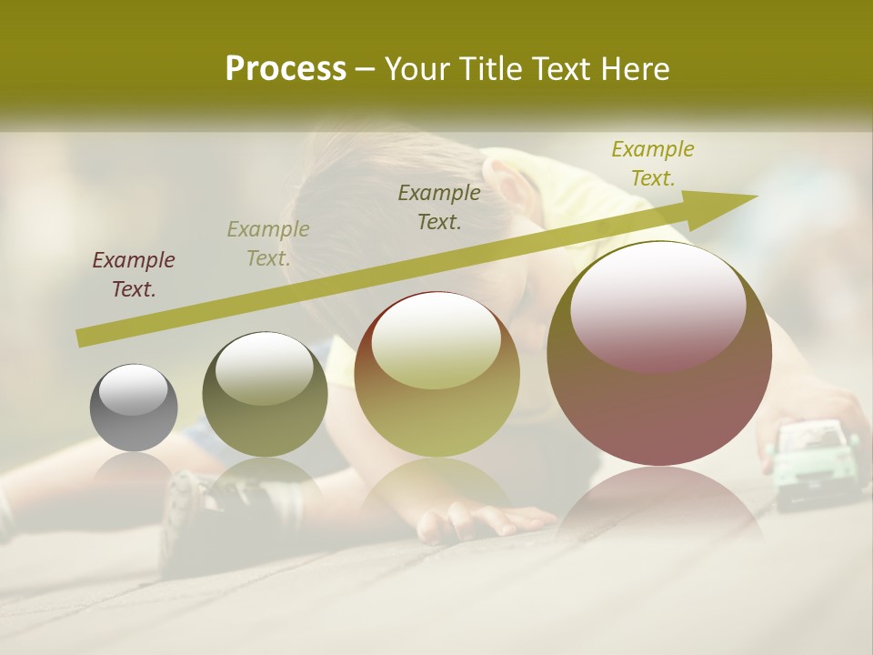 A Young Boy Playing With A Toy Truck PowerPoint Template