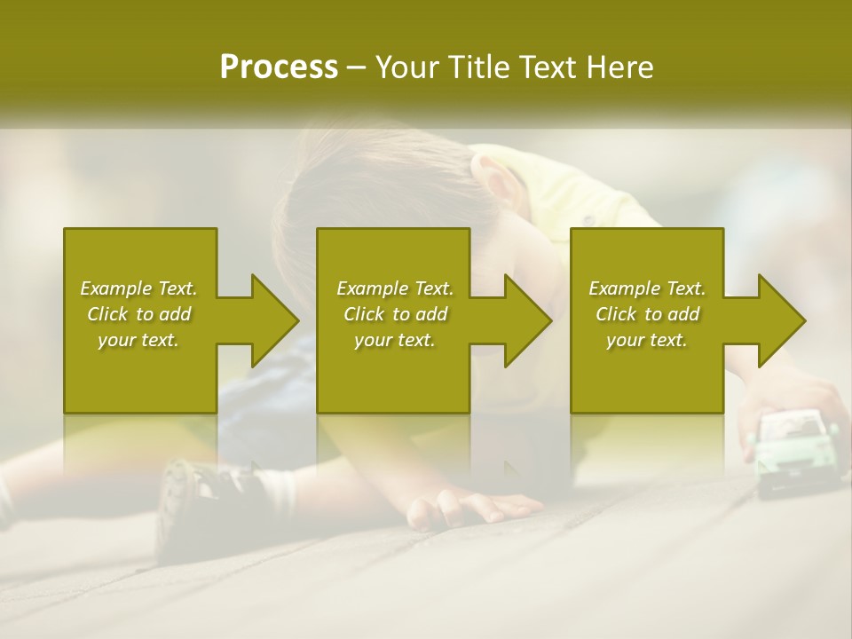 A Young Boy Playing With A Toy Truck PowerPoint Template