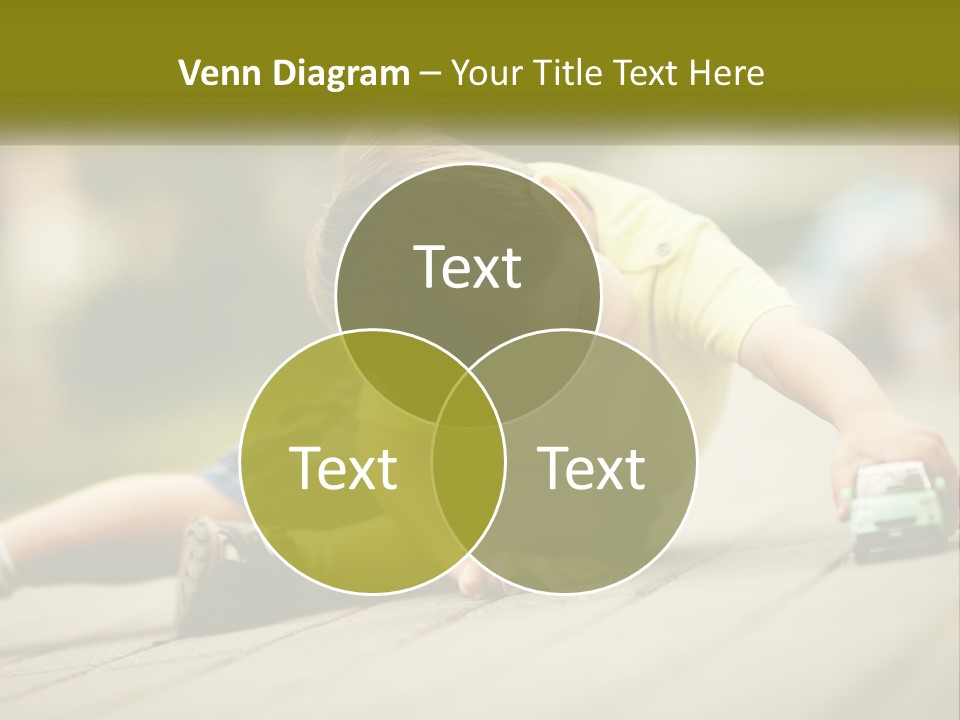 A Young Boy Playing With A Toy Truck PowerPoint Template