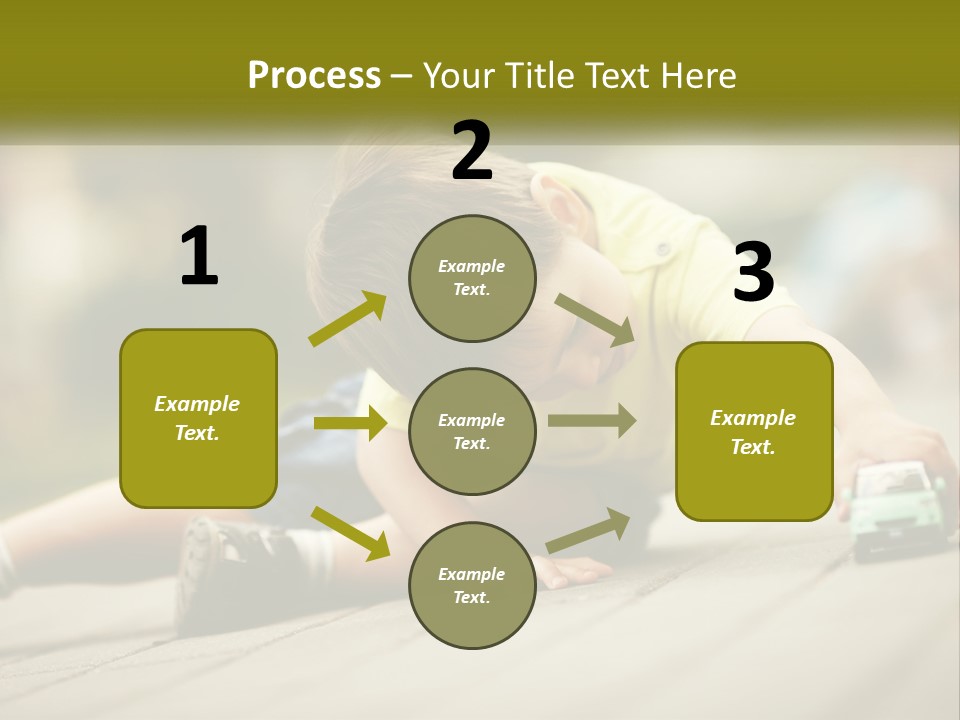 A Young Boy Playing With A Toy Truck PowerPoint Template