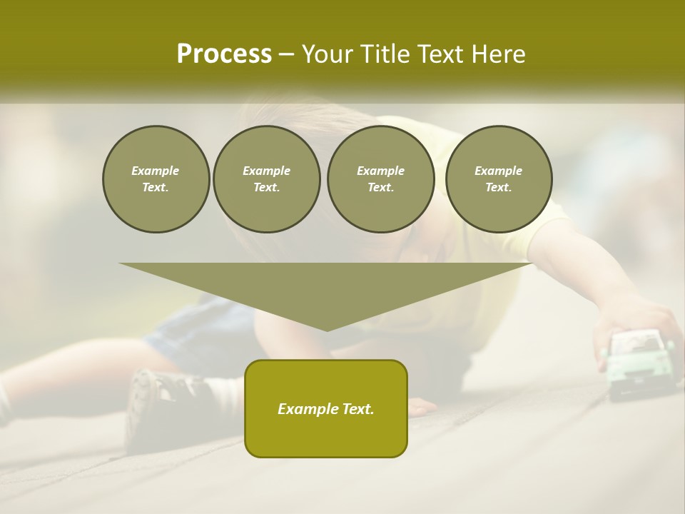 A Young Boy Playing With A Toy Truck PowerPoint Template