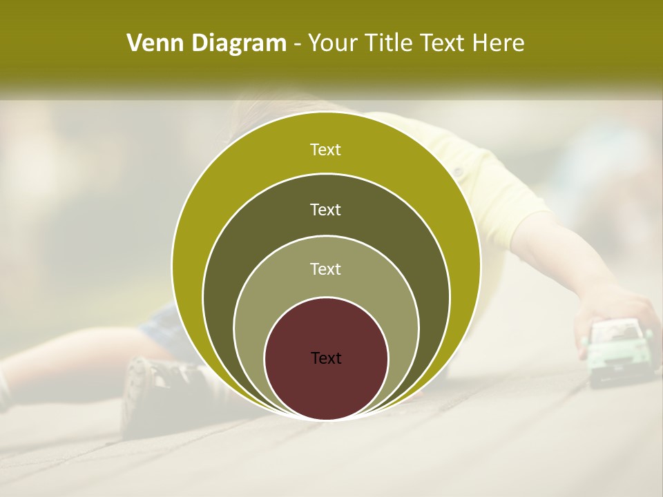 A Young Boy Playing With A Toy Truck PowerPoint Template