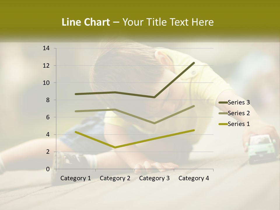A Young Boy Playing With A Toy Truck PowerPoint Template
