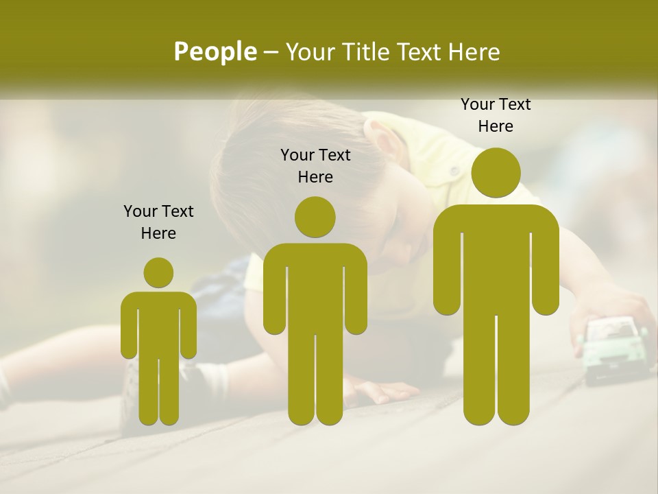 A Young Boy Playing With A Toy Truck PowerPoint Template