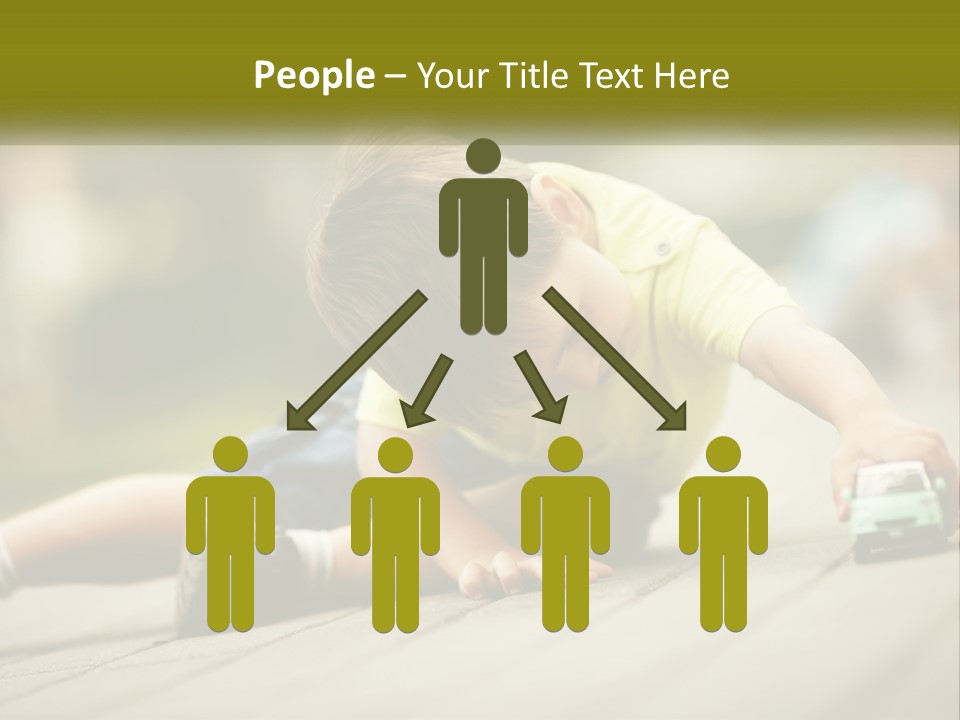 A Young Boy Playing With A Toy Truck PowerPoint Template