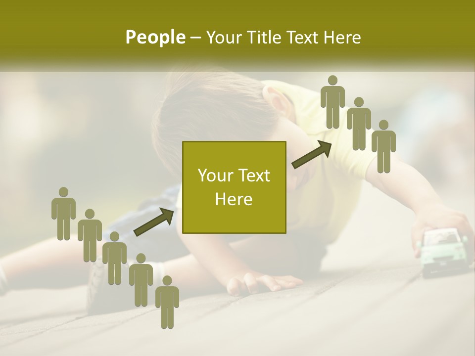 A Young Boy Playing With A Toy Truck PowerPoint Template