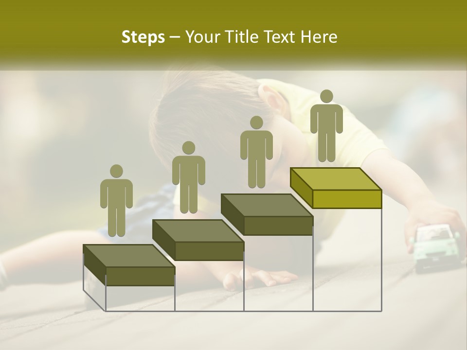 A Young Boy Playing With A Toy Truck PowerPoint Template