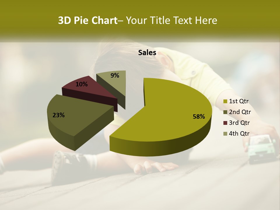 A Young Boy Playing With A Toy Truck PowerPoint Template