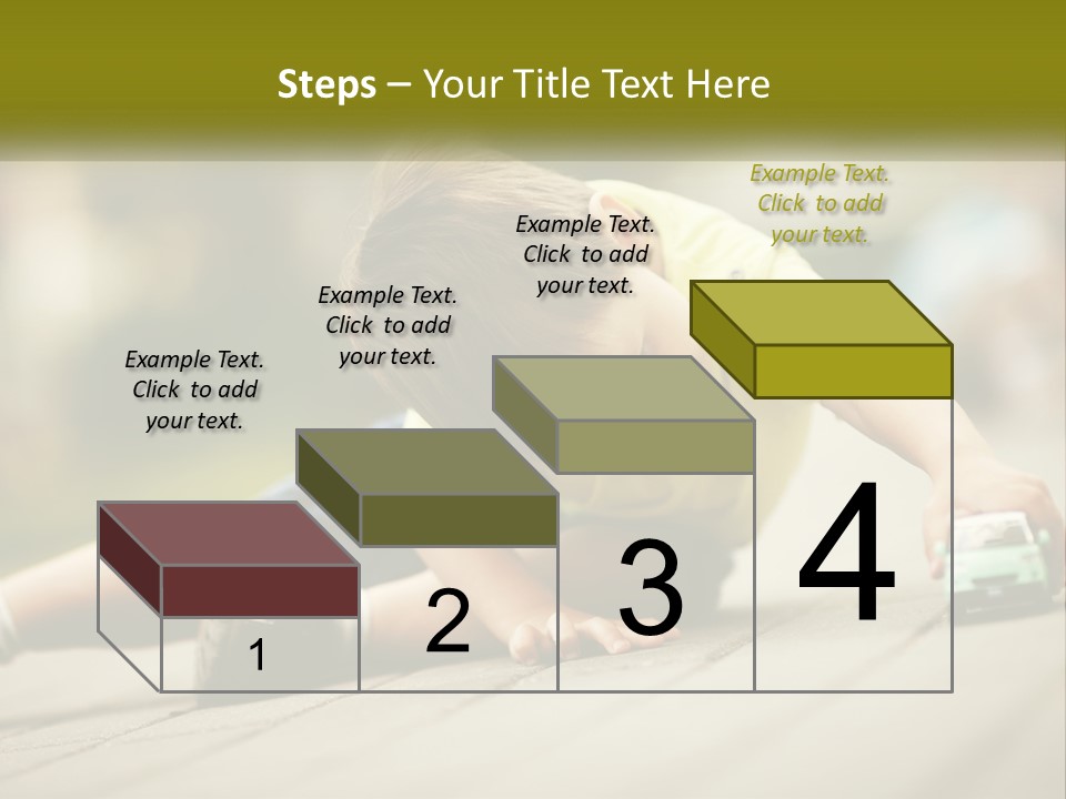 A Young Boy Playing With A Toy Truck PowerPoint Template