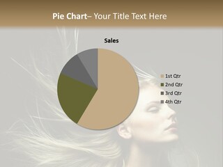 A Beautiful Blonde Woman With Long Hair In Motion PowerPoint Template