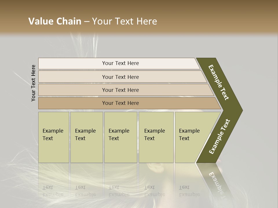 A Beautiful Blonde Woman With Long Hair In Motion PowerPoint Template