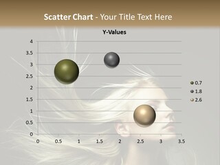 A Beautiful Blonde Woman With Long Hair In Motion PowerPoint Template