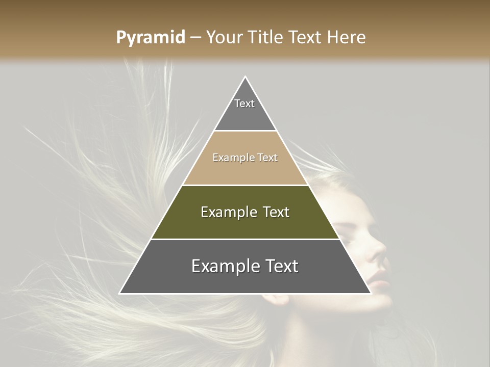 A Beautiful Blonde Woman With Long Hair In Motion PowerPoint Template