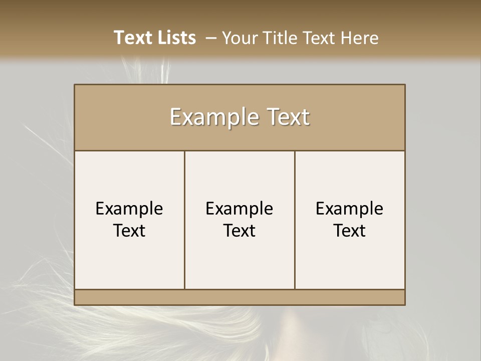 A Beautiful Blonde Woman With Long Hair In Motion PowerPoint Template