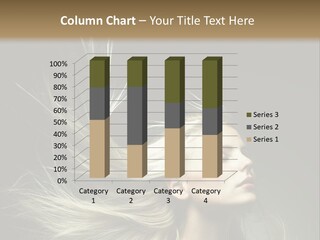 A Beautiful Blonde Woman With Long Hair In Motion PowerPoint Template