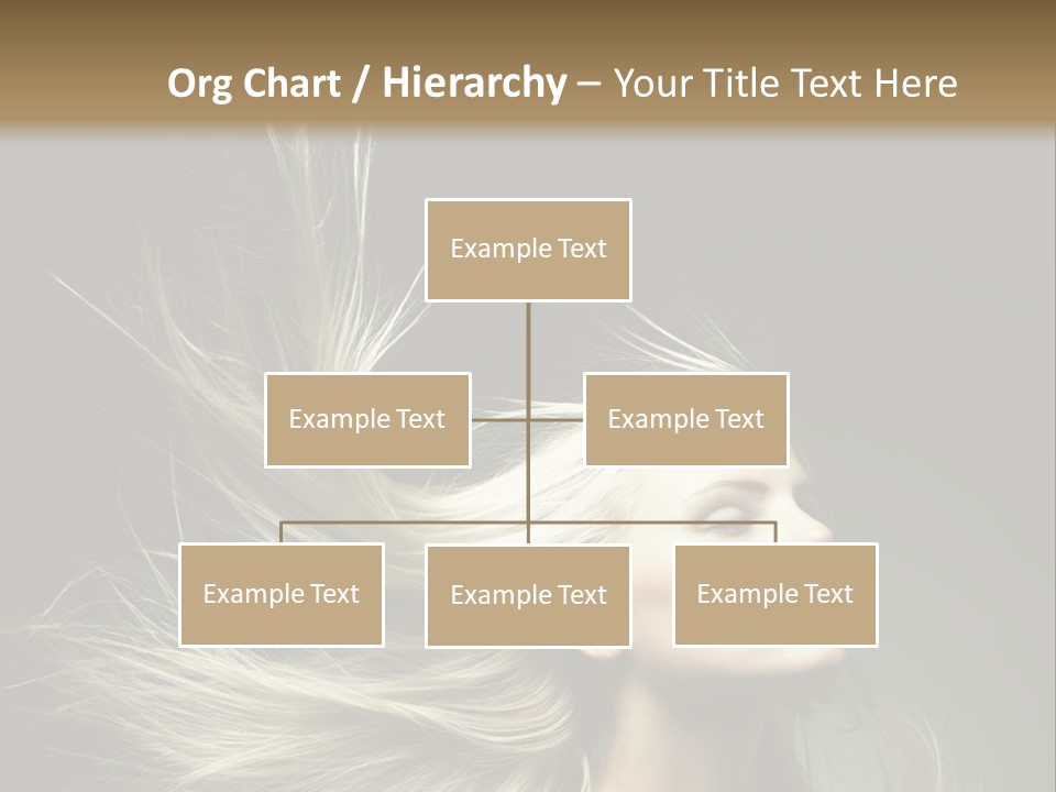 A Beautiful Blonde Woman With Long Hair In Motion PowerPoint Template