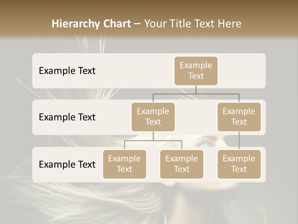 A Beautiful Blonde Woman With Long Hair In Motion PowerPoint Template
