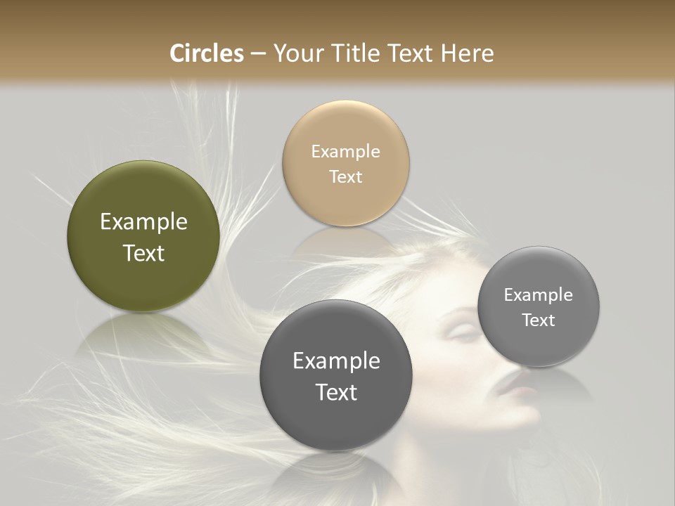 A Beautiful Blonde Woman With Long Hair In Motion PowerPoint Template